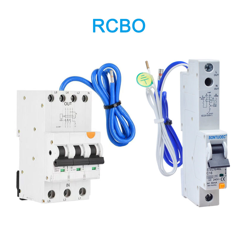 6ka 3p + N ការបំបែកសៀគ្វីលេចធ្លាយ A (AC) ប្រភេទ RCBO ដែលមានខ្សែភ្ជាប់ជាមួយខ្សែ