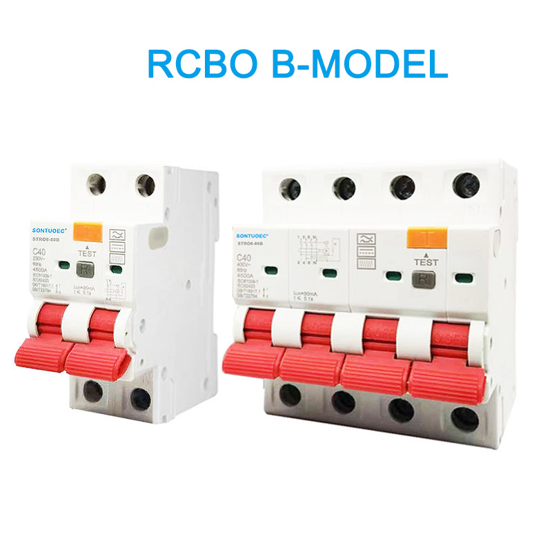 RCBO B ម៉ូដែល 2 ភី 4 ភី 4 ភី