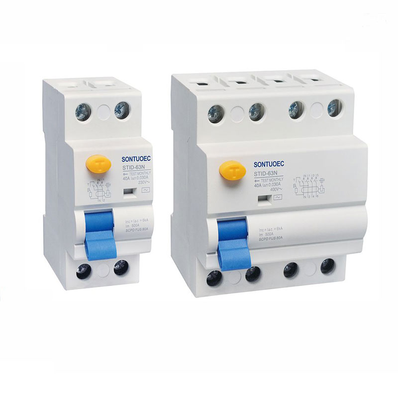 63a / 100ma សំណល់ក្នុងសៀគ្វីសំណងបច្ចុប្បន្ន RCCB