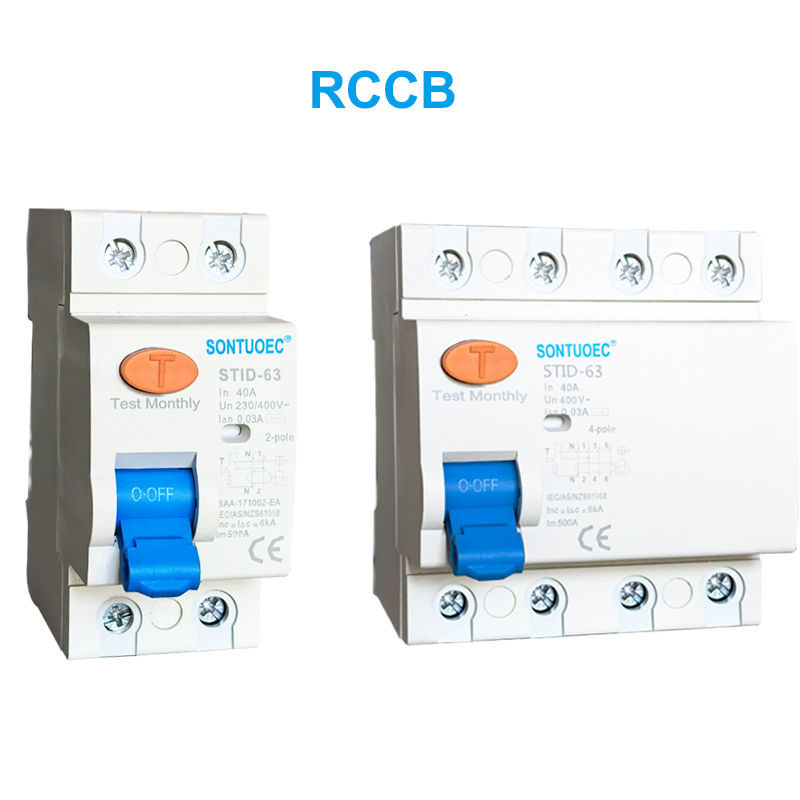 STID-63 ស៊េរី RCCB 230v 63a 63 អាការបំបែកសៀគ្វីបច្ចុប្បន្ន
