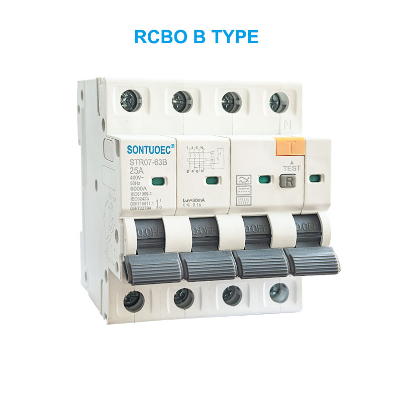 Stro7-63b RCBO B B B ប្រភេទ B ប្រភេទនៅសល់ 4 ភី។ ភី